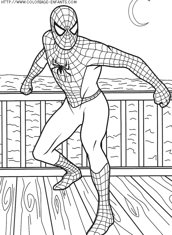 coloriage super heros spiderman