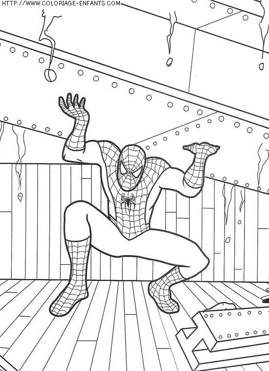 coloriage super heros spiderman