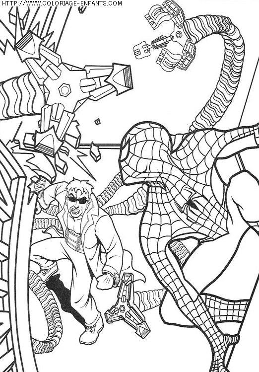 coloriage super heros spiderman