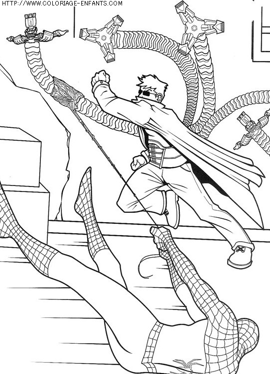 coloriage super heros spiderman