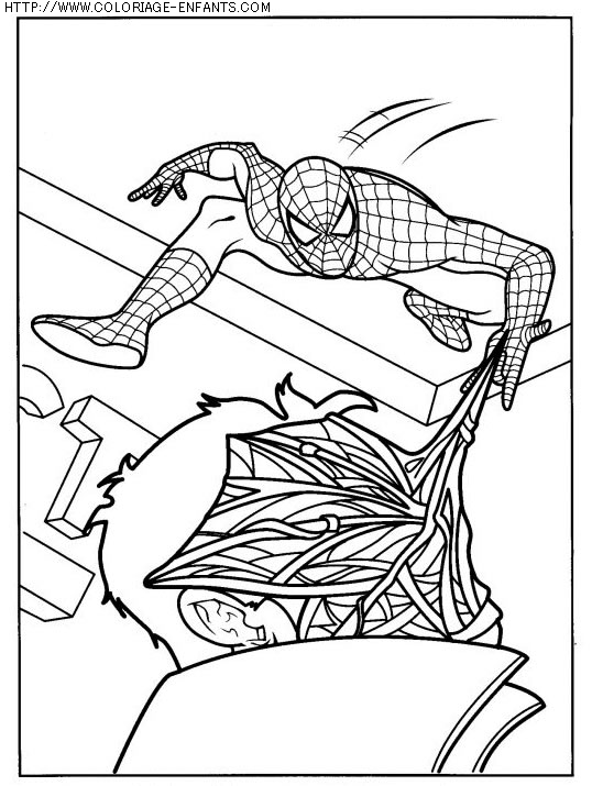 coloriage super heros spiderman