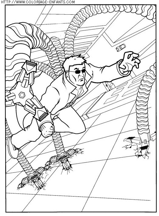 coloriage super heros spiderman