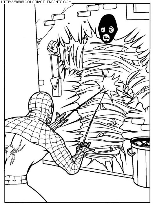 coloriage super heros spiderman