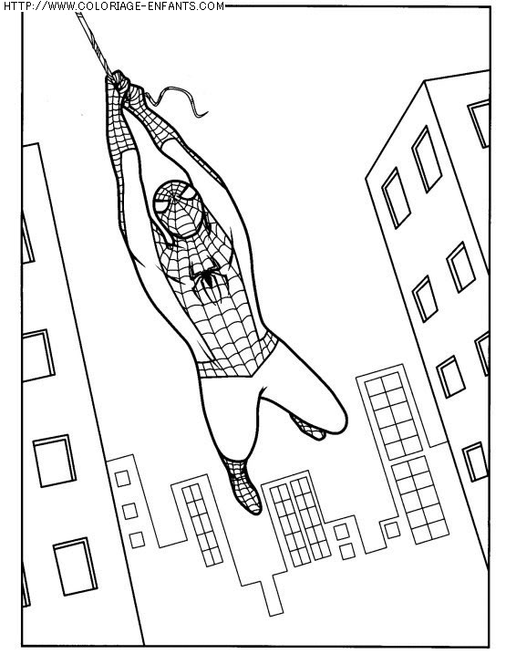 coloriage super heros spiderman