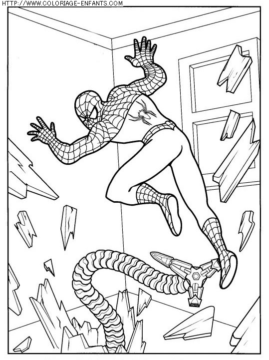 coloriage super heros spiderman