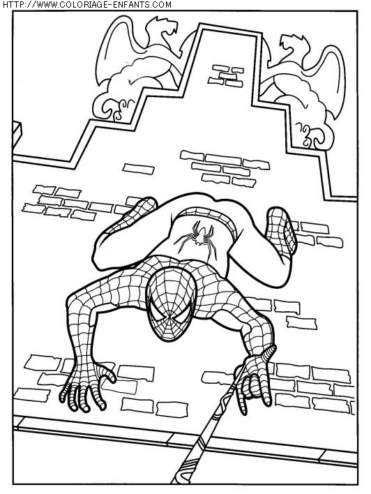 coloriage super heros spiderman