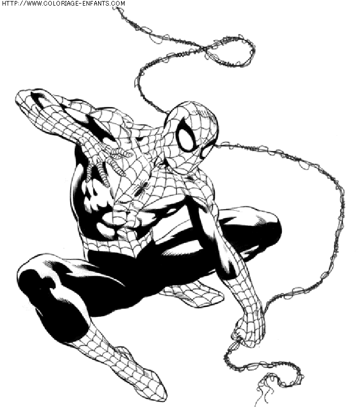 coloriage super heros spiderman