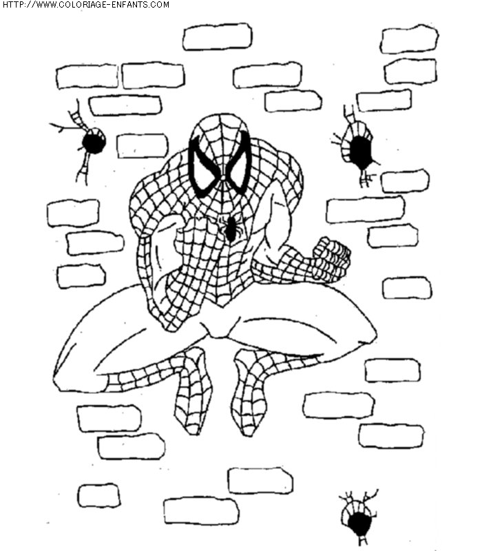 coloriage super heros spiderman