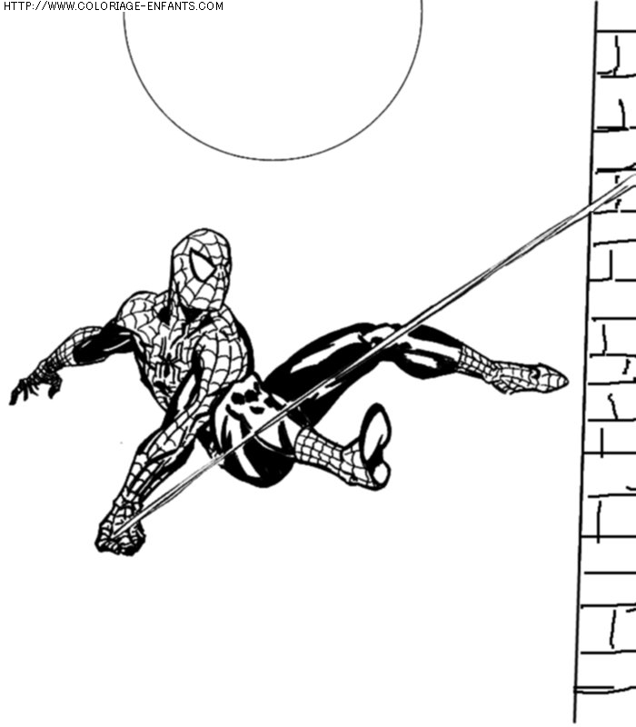 coloriage super heros spiderman