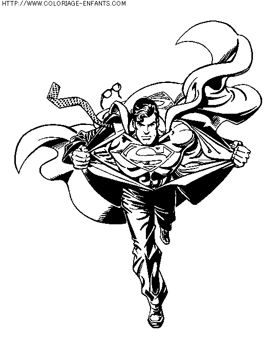 coloriage super heros superman