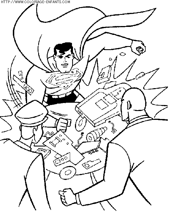 coloriage super heros superman