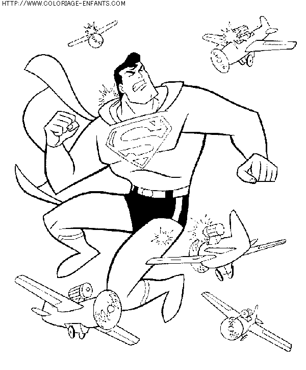 coloriage super heros superman