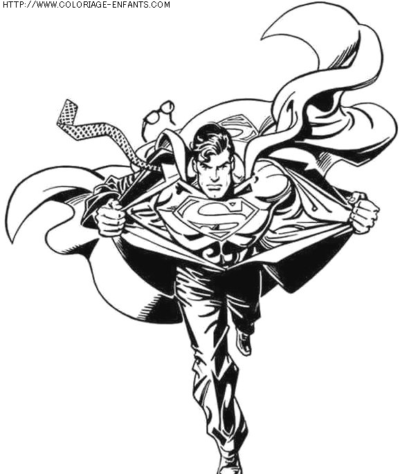 coloriage super heros superman