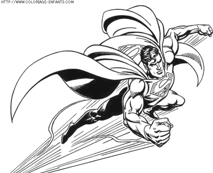 coloriage super heros superman