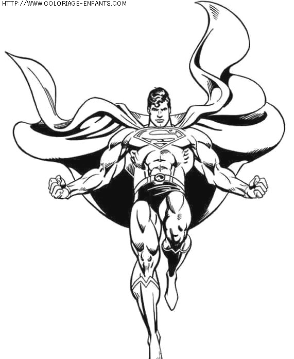 coloriage super heros superman