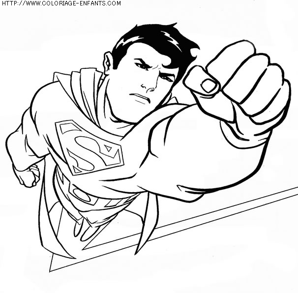 coloriage super heros superman