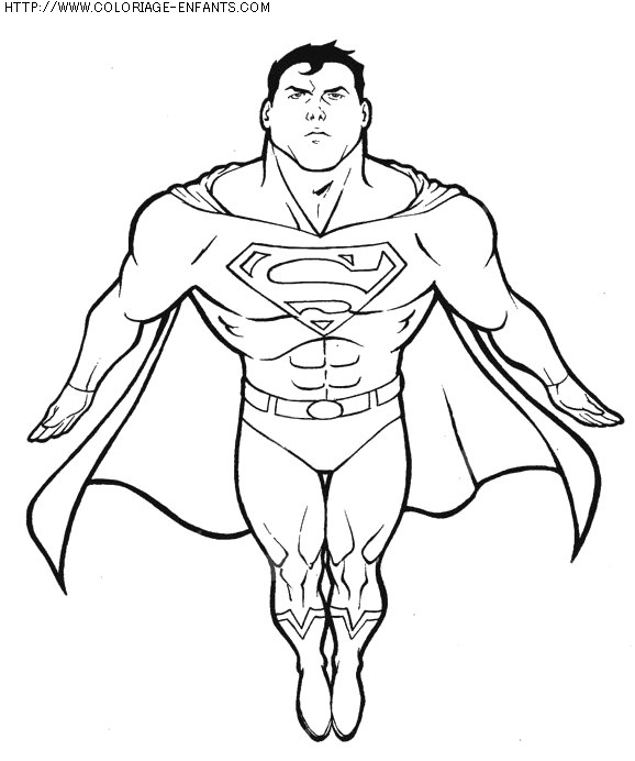 coloriage super heros superman