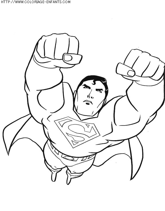 Coloriage super heros superman à imprimer et à colorier
