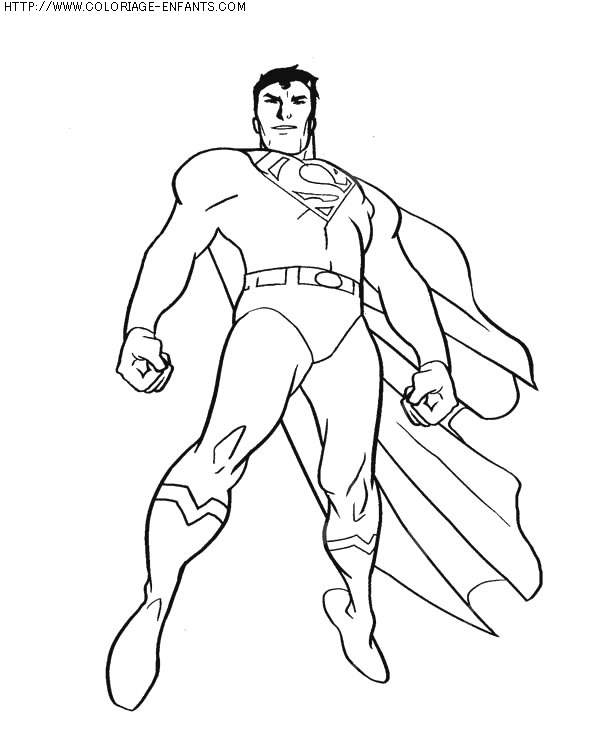 coloriage super heros superman