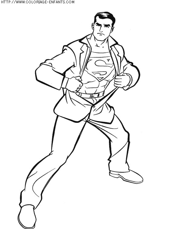 coloriage super heros superman