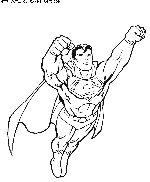 coloriage super heros superman