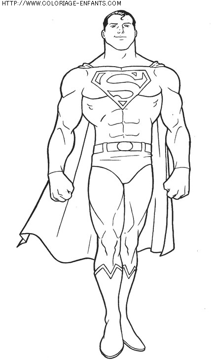 coloriage super heros superman