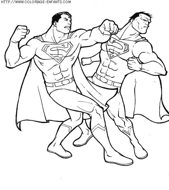 coloriage super heros superman