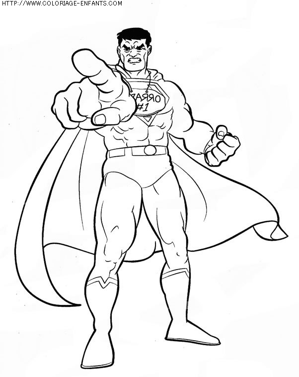 coloriage super heros superman