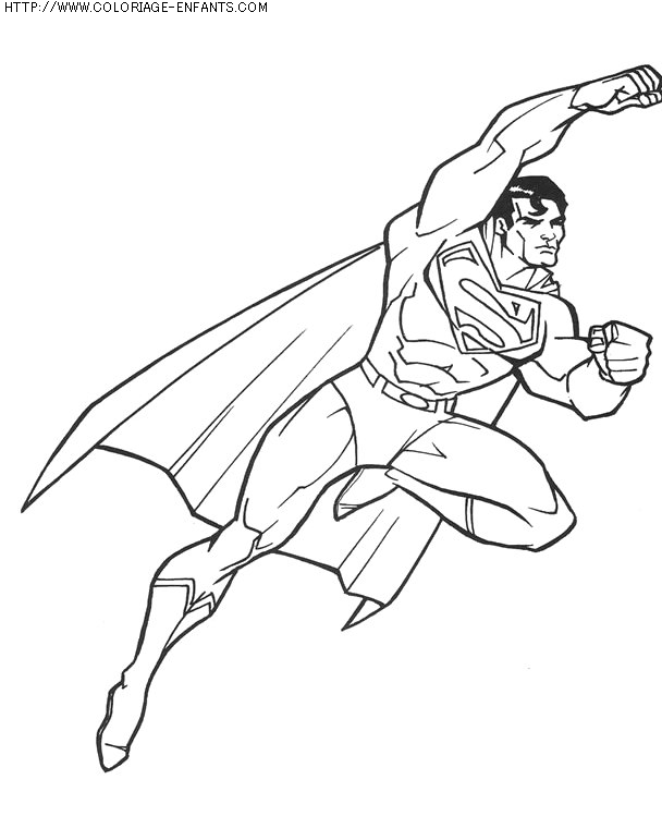 coloriage super heros superman