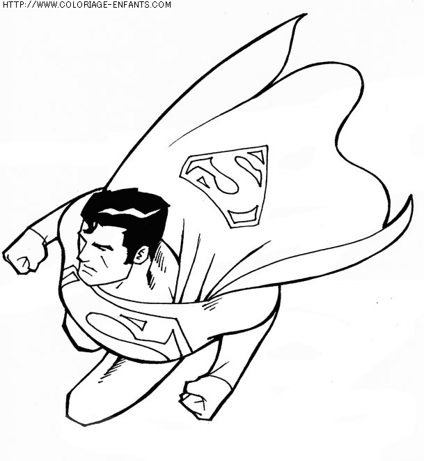 coloriage super heros superman