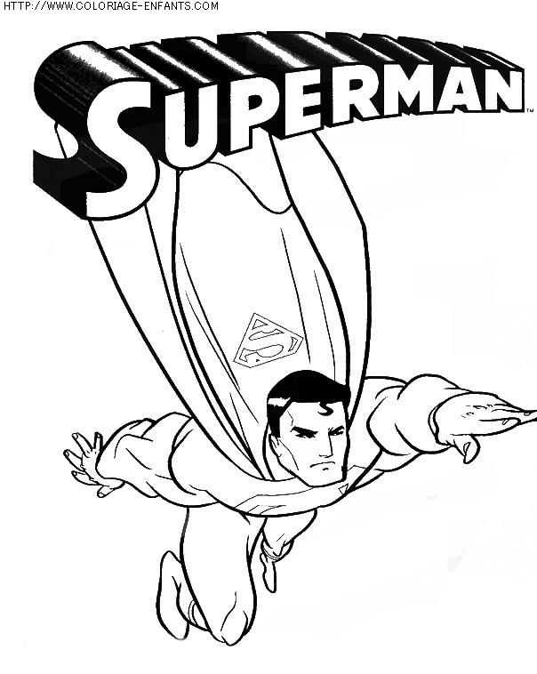 coloriage super heros superman
