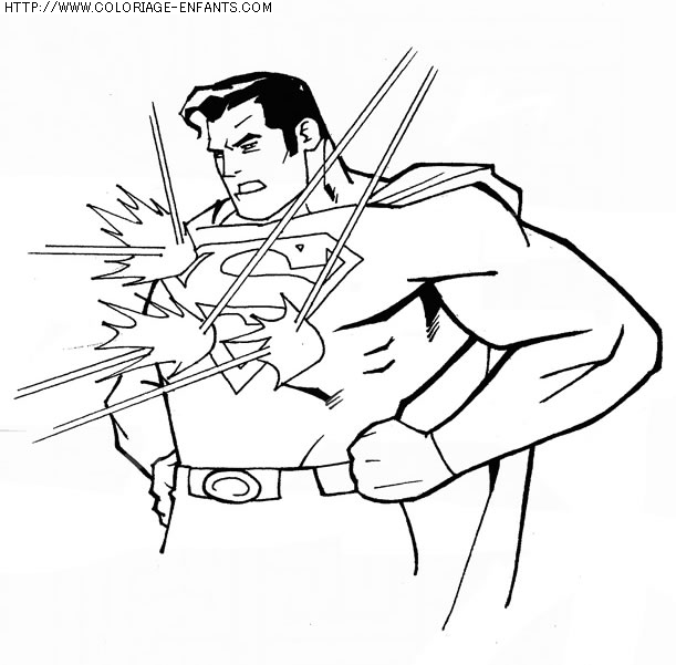 coloriage super heros superman