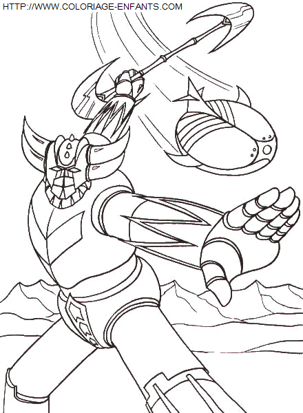 coloriage Superheros Goldorak