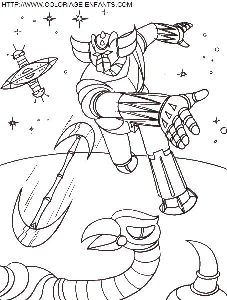 coloriage Superheros Goldorak