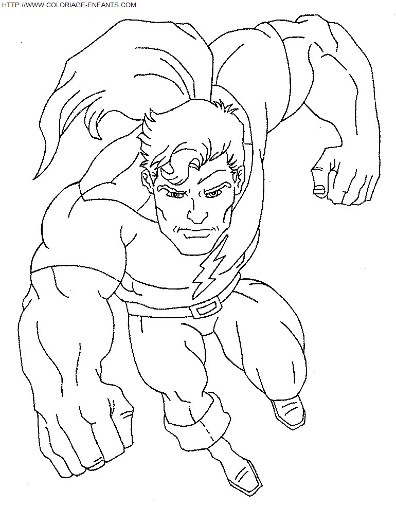 coloriage Superheros Hulk