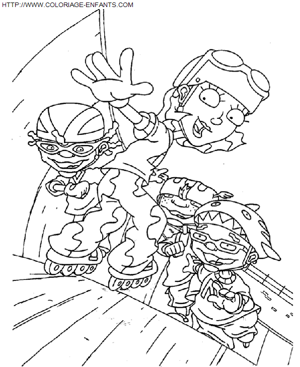 coloriage Superheros Rocket Power