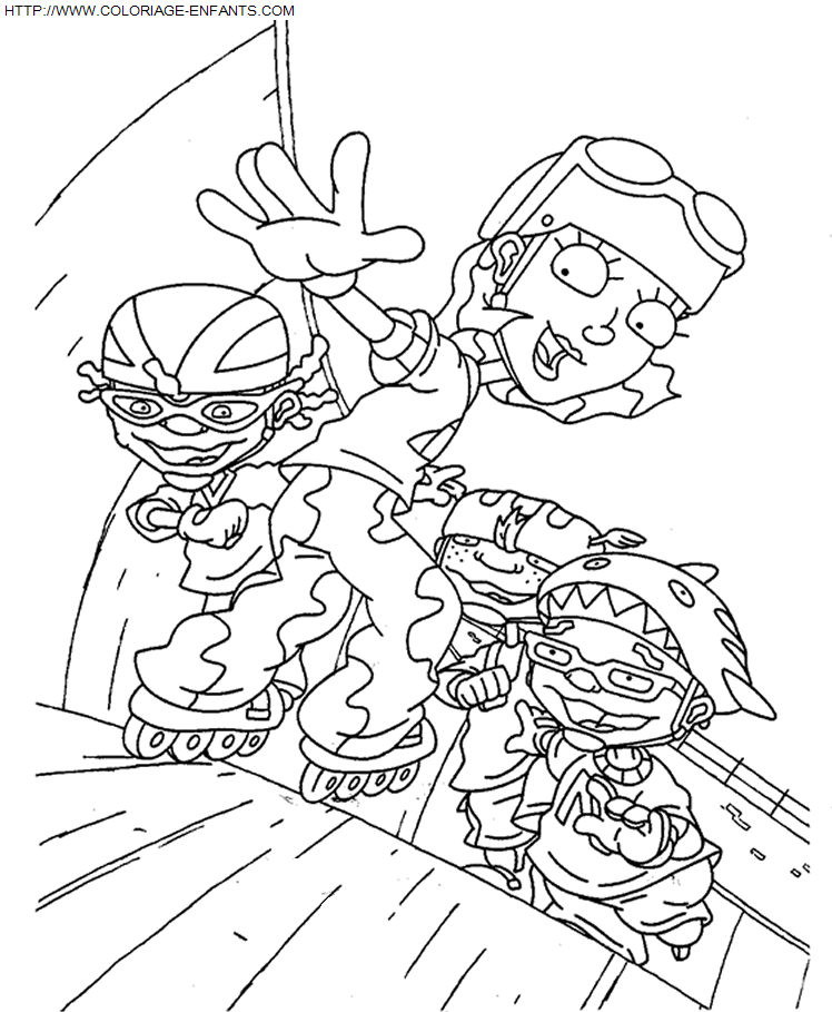 coloriage Superheros Rocket Power