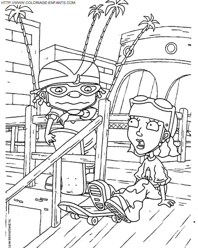 coloriage Superheros Rocket Power