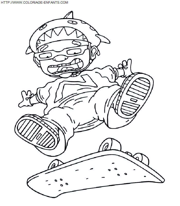 coloriage Superheros Rocket Power