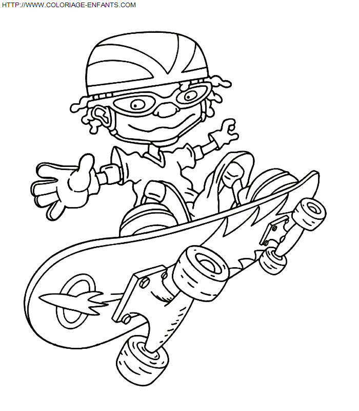 coloriage Superheros Rocket Power