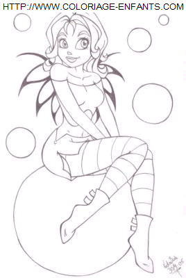 coloriage Superheros Witch