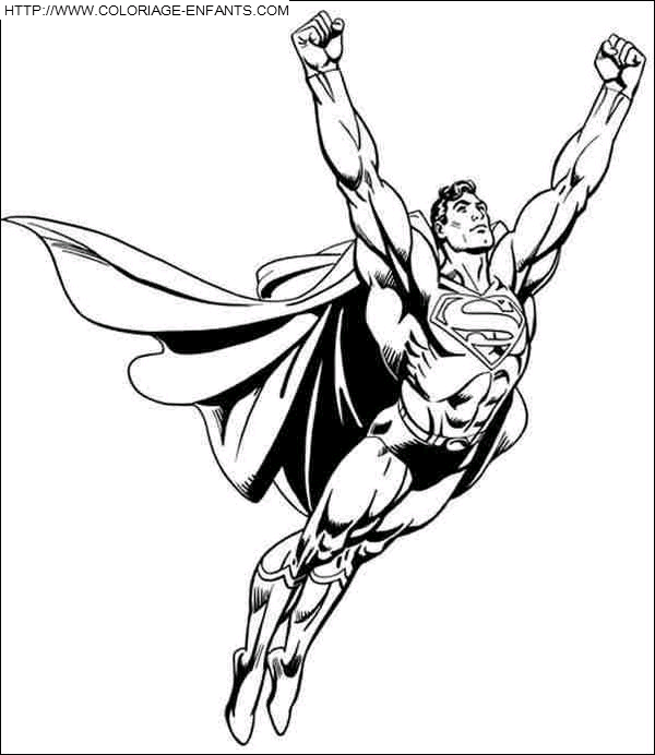 coloriage superman decollant