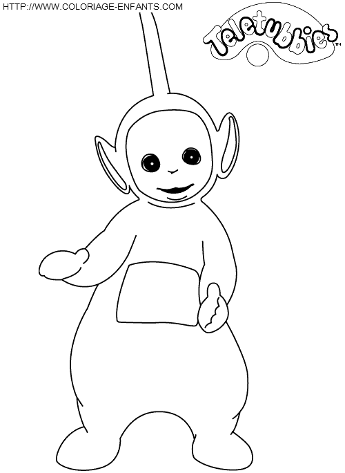 coloriage teletubbies dipsy danse