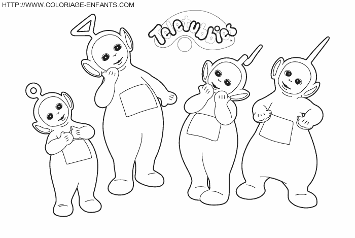 coloriage teletubbies eclates de rire