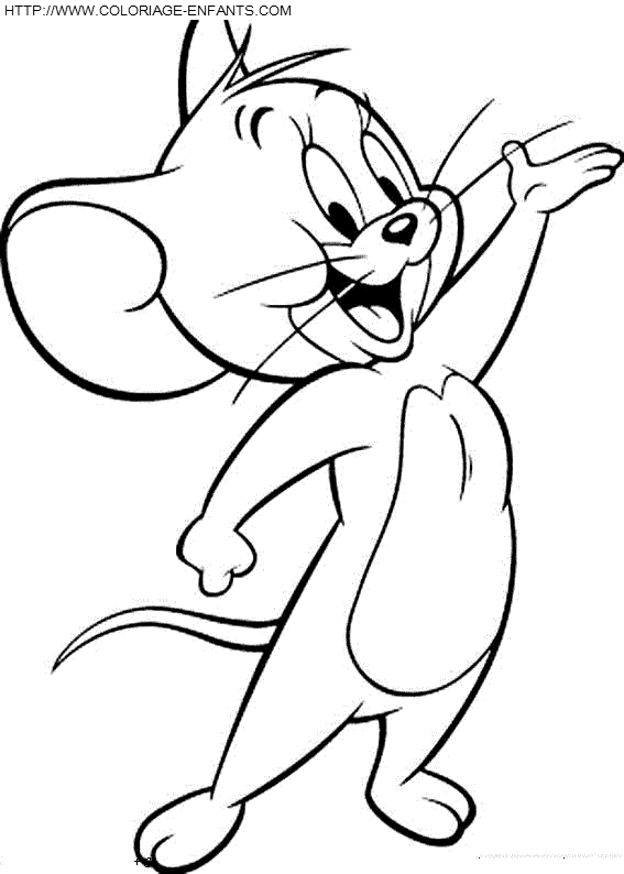 Coloriage tom et jerry portrait de jerry à imprimer et à ...