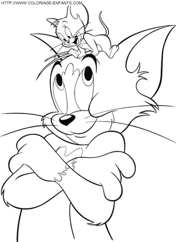 coloriage tom et jerry reconcilies