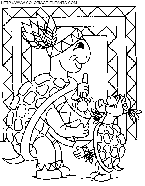 coloriage tortues