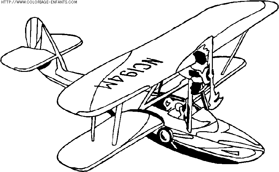 coloriage transport avion