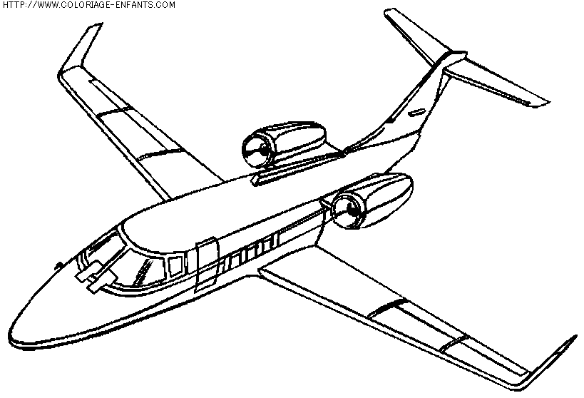 coloriage transport avion