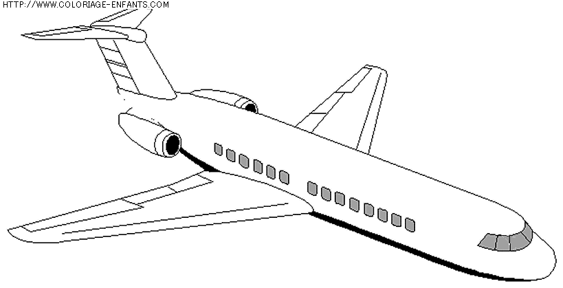 coloriage transport avion